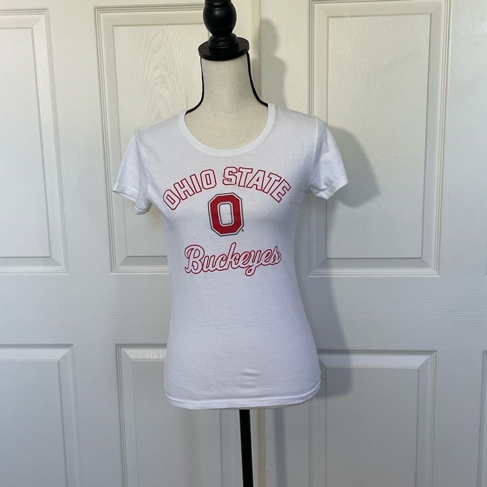 The Ohio State Buckeyes White Short Sleeve T-Shirt, Medium